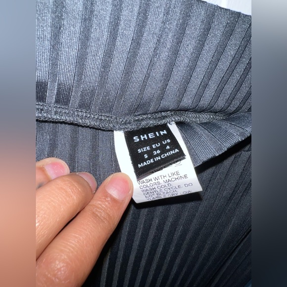 SHEIN SXY Rib-knit O-ring Zipper Drawstring Hoodie & Leggings - Picture 6 of 11